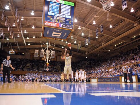 Wake Forest Demon Deacons play against the Duke Blue Devils at Cameron Indoor Stadium on March 4, 2015 in Durham, North Carolina.