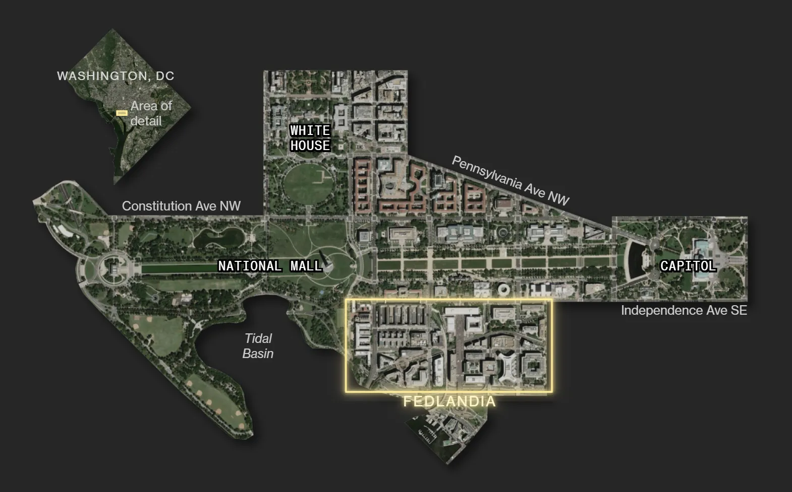 A radical plan would transform a swath of land south of the National Mall.