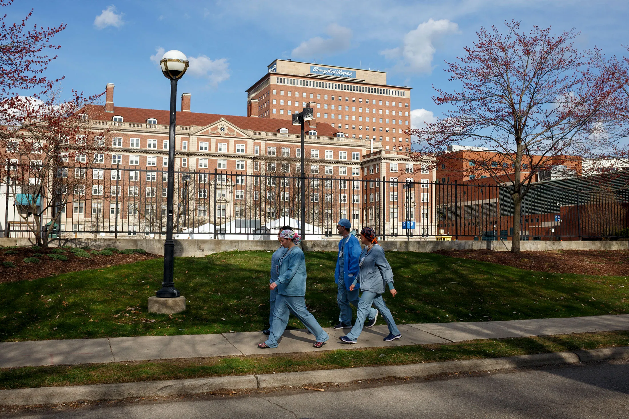 Henry Ford Hospital in Detroit, Michigan, on&nbsp;April 8, 2020.