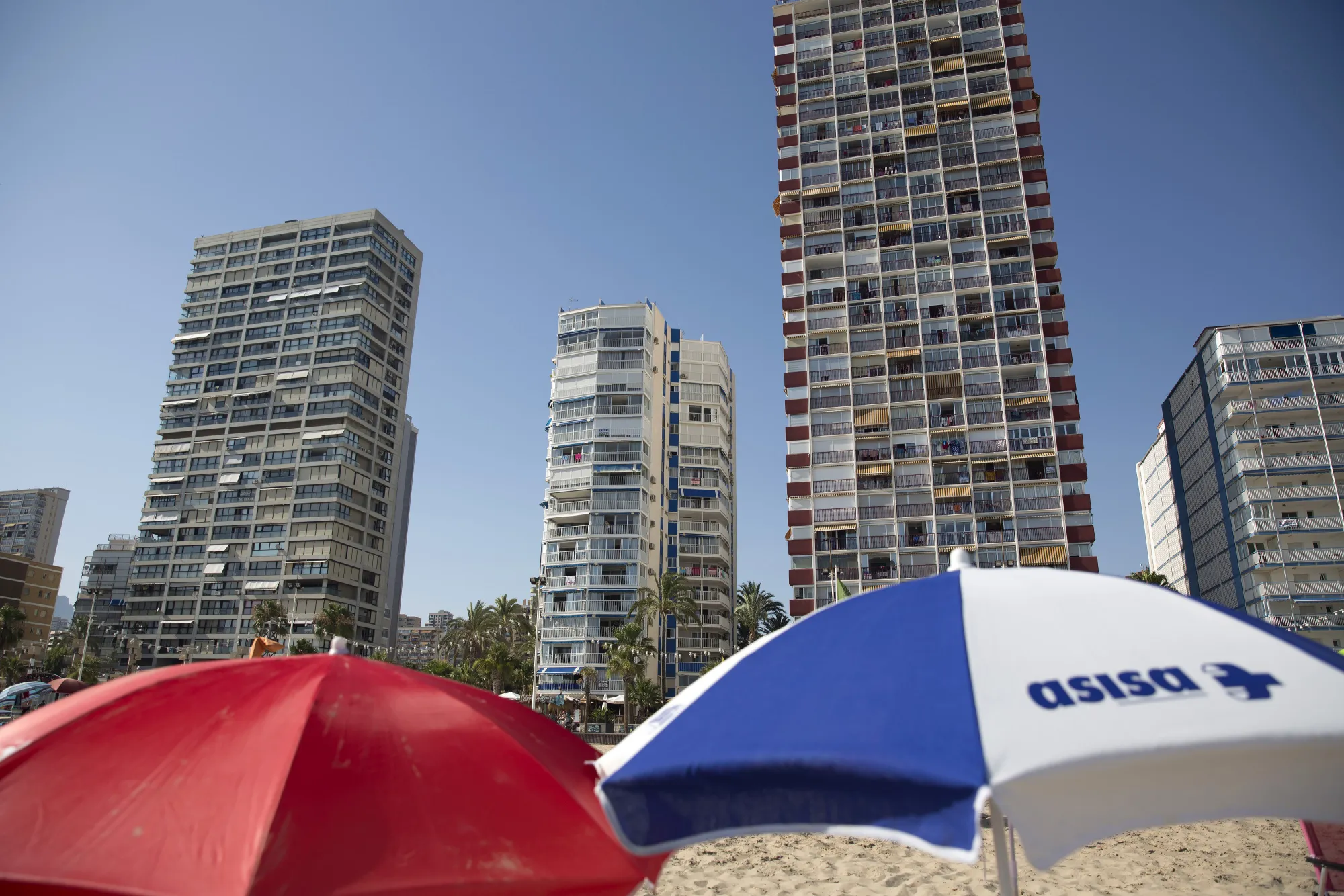 Beachfront apartments in Benidorm, Spain.
