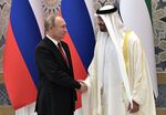 Vladimir Putin and Sheikh Mohammed bin Zayed al-Nahyan