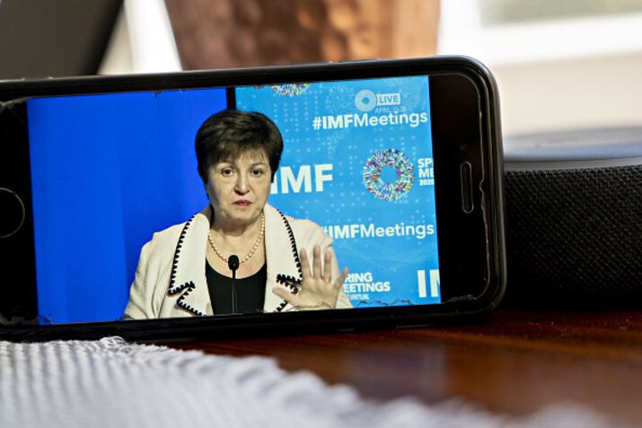 MF Managing Director Kristalina Georgieva Holds Virtual Press Conference During Spring Meetings