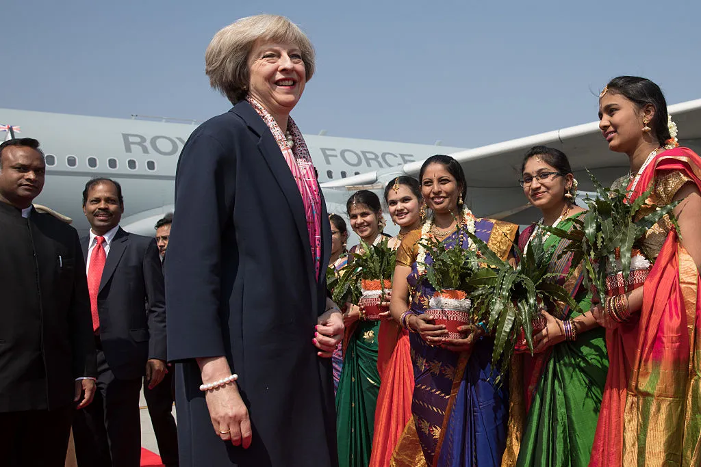 Immigration disputes blocked May's passage to India.

