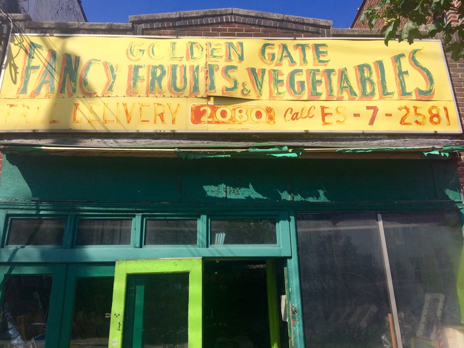 The Flatbush Avenue storefront of Golden Gate Fancy Fruits & Vegetables
