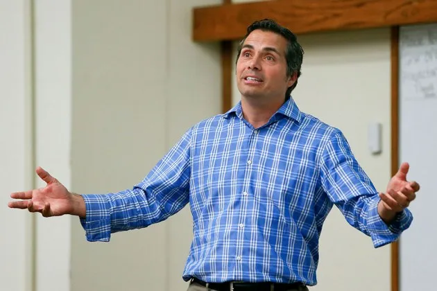 Independent U.S. Senate candidate Greg Orman in Topeka, Kan., on Sept. 17