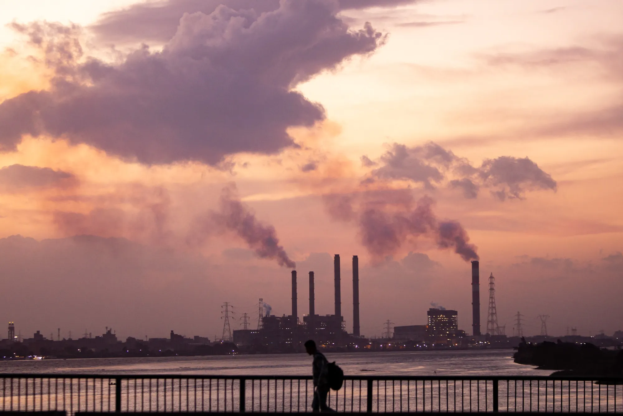 A gas-fired power plant near the River Nile in Cairo.