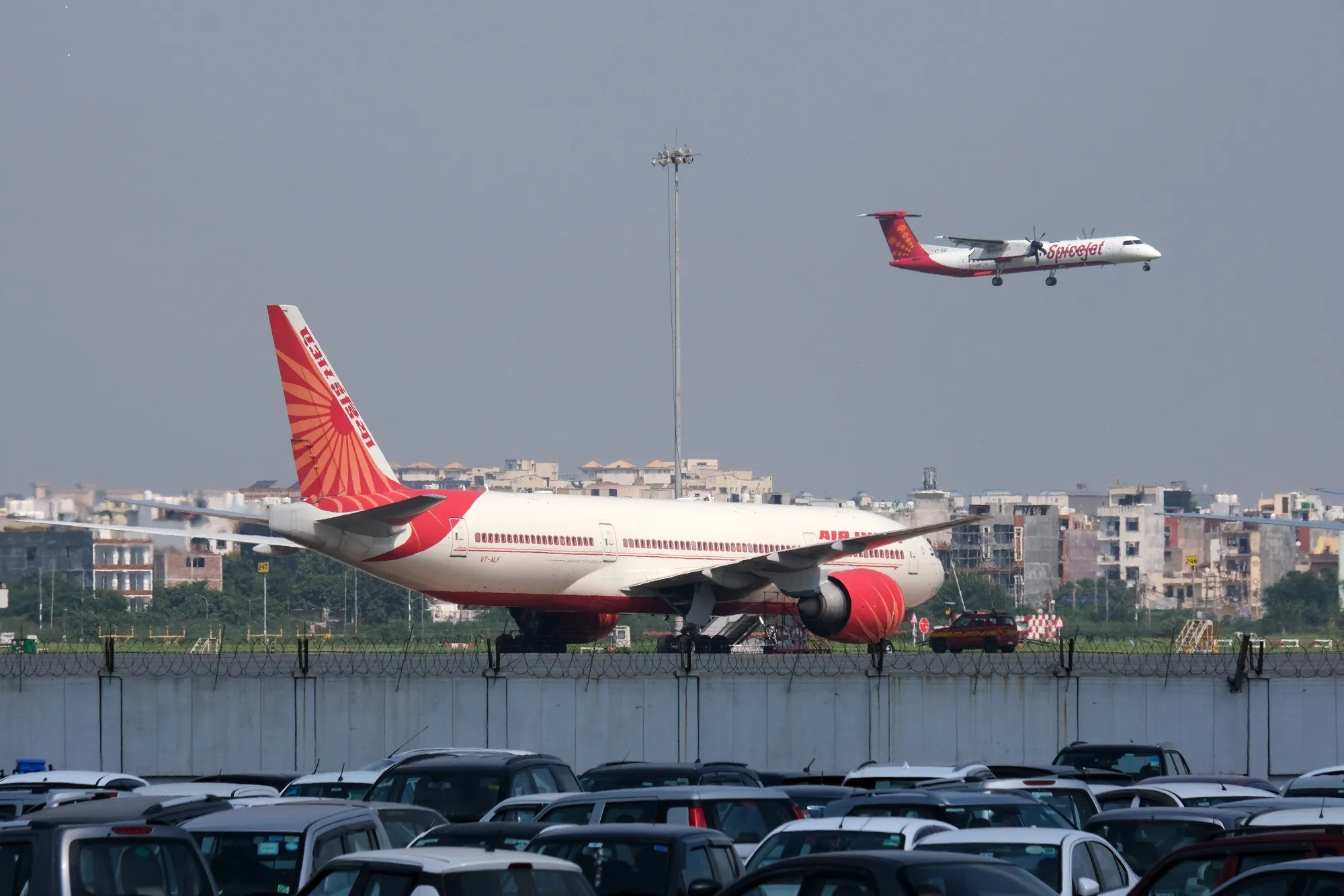 Indira Gandhi International Airport in New Delhi, India.
