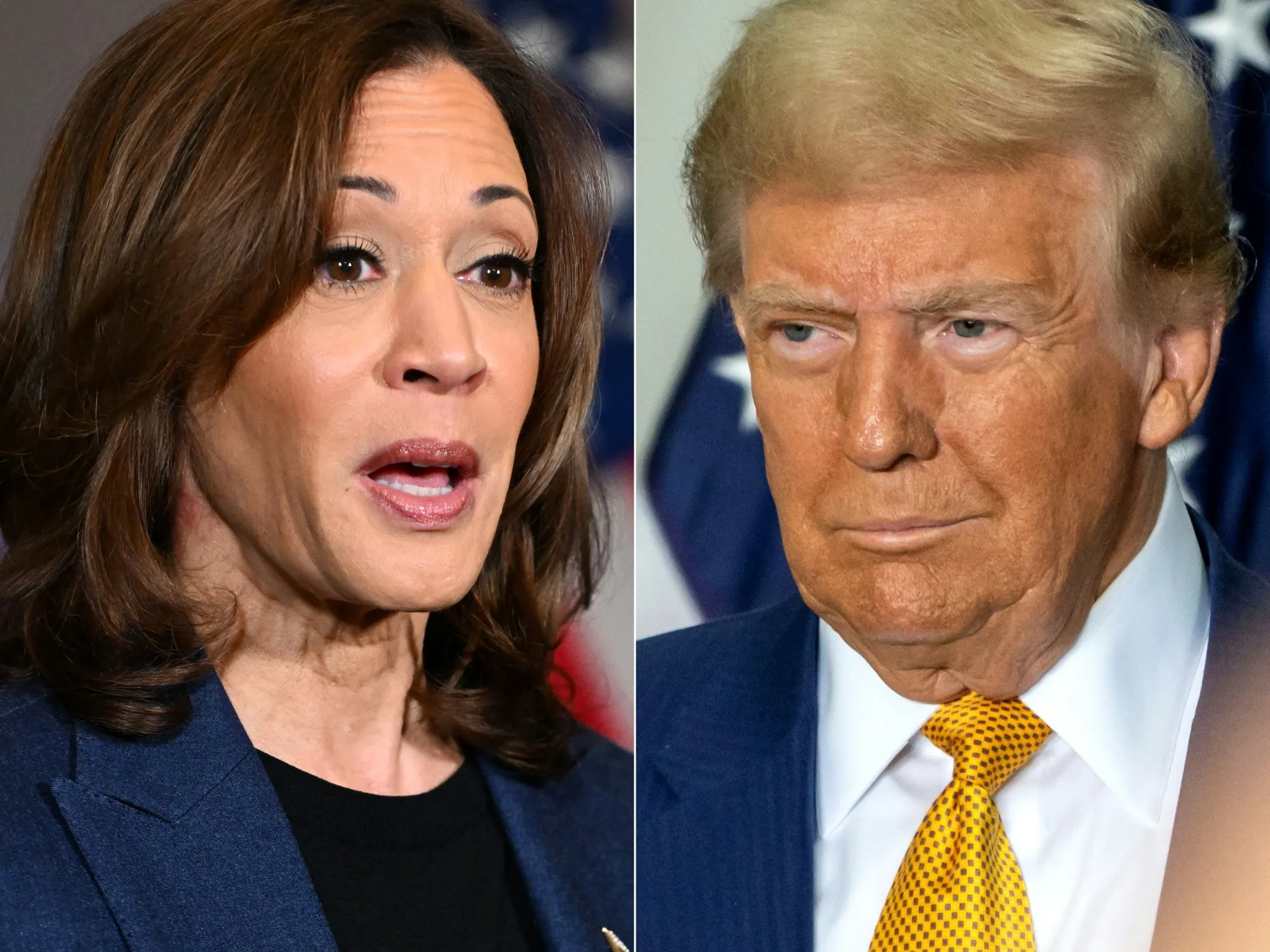 Kamala Harris and&nbsp;Donald Trump.