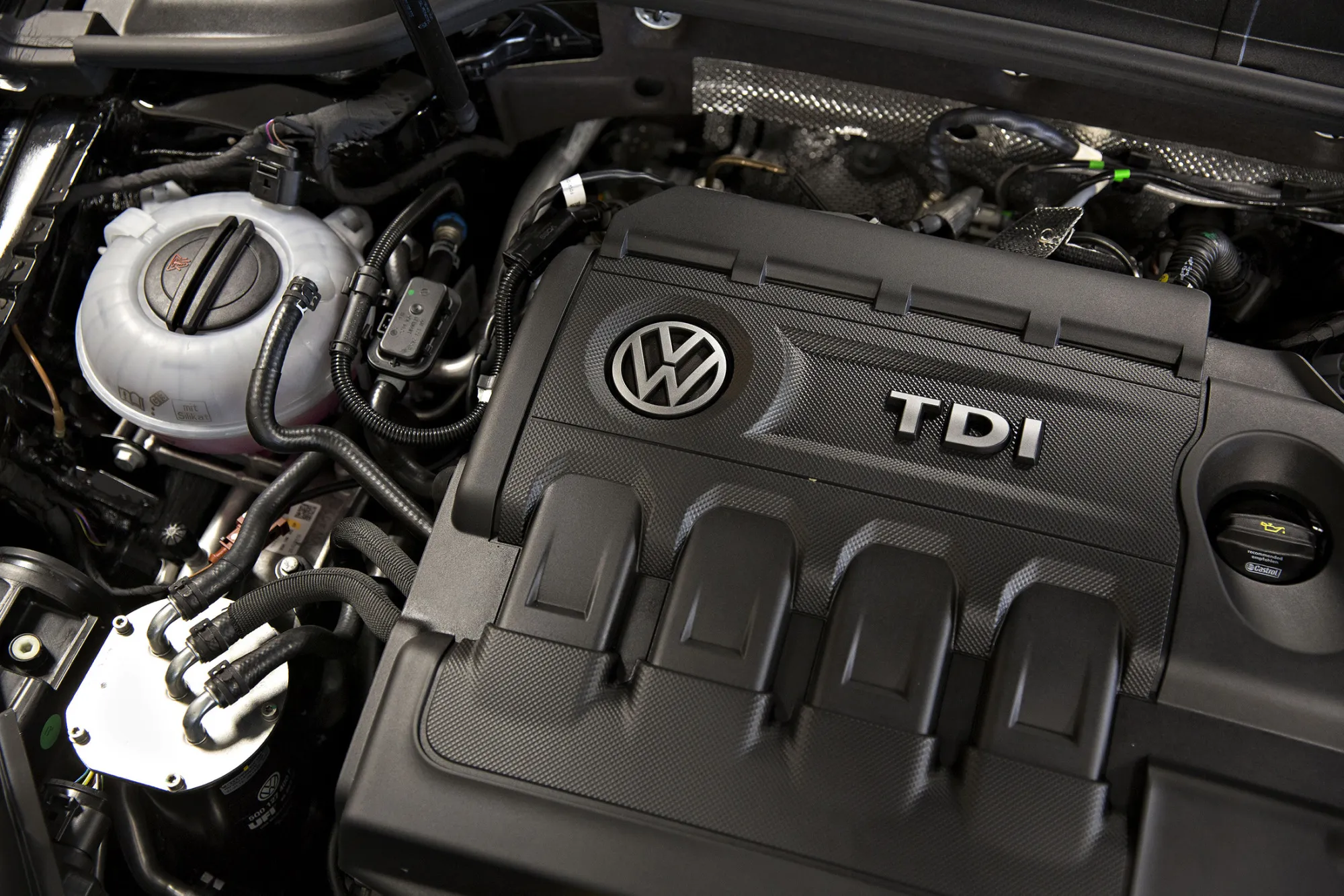 A VW TDI clean diesel engine.
