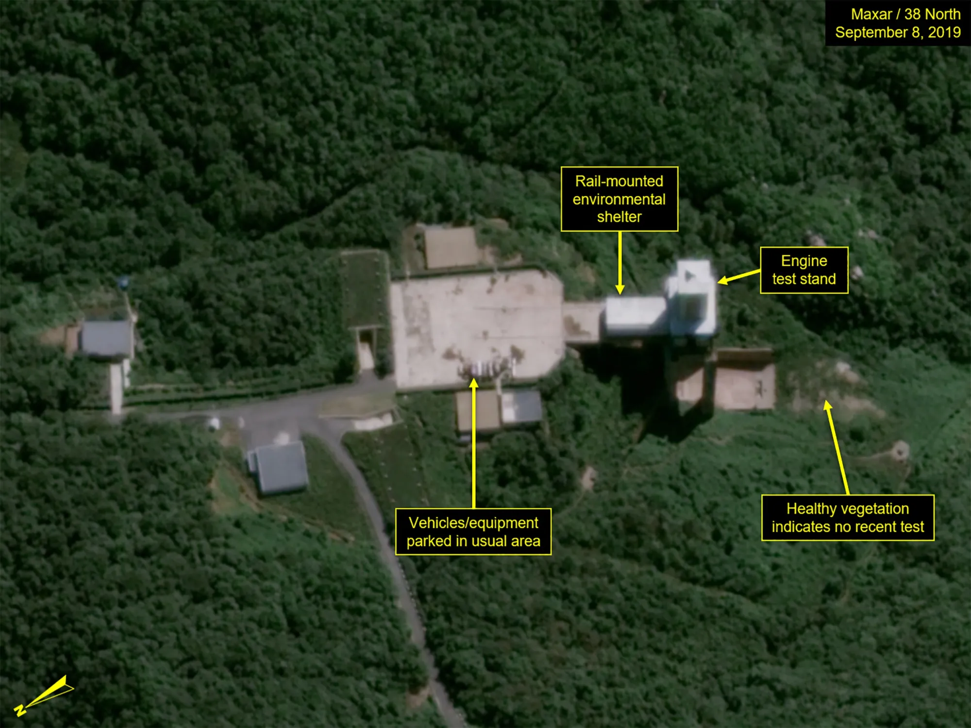 Satellite Image&nbsp;of the Sohae satellite launch site on Sept. 8.
