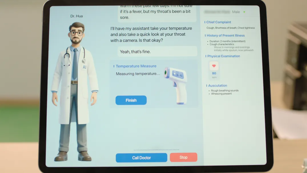 AI “doctor” named “Dr. Hua.”