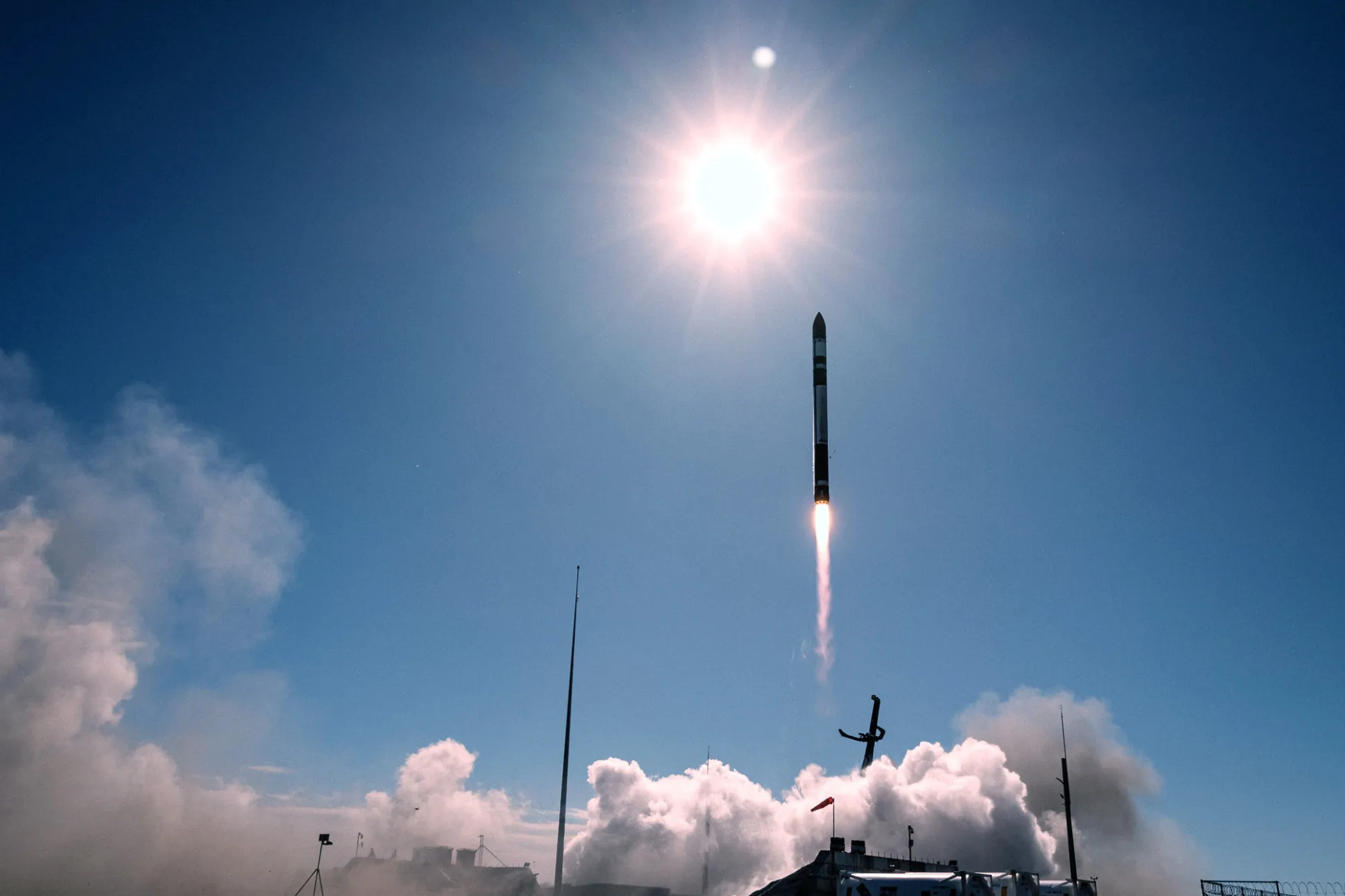 Rocket Lab’s Electron launching in Mahia, New Zealand.