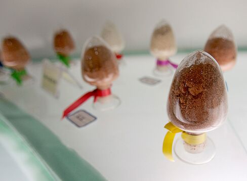 Samples of rare earth compounds.