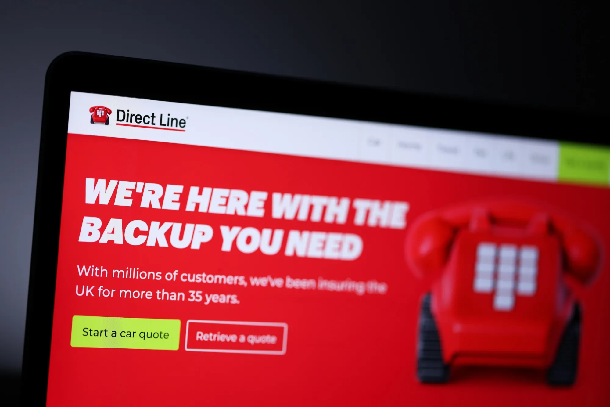 The Direct Line website.
