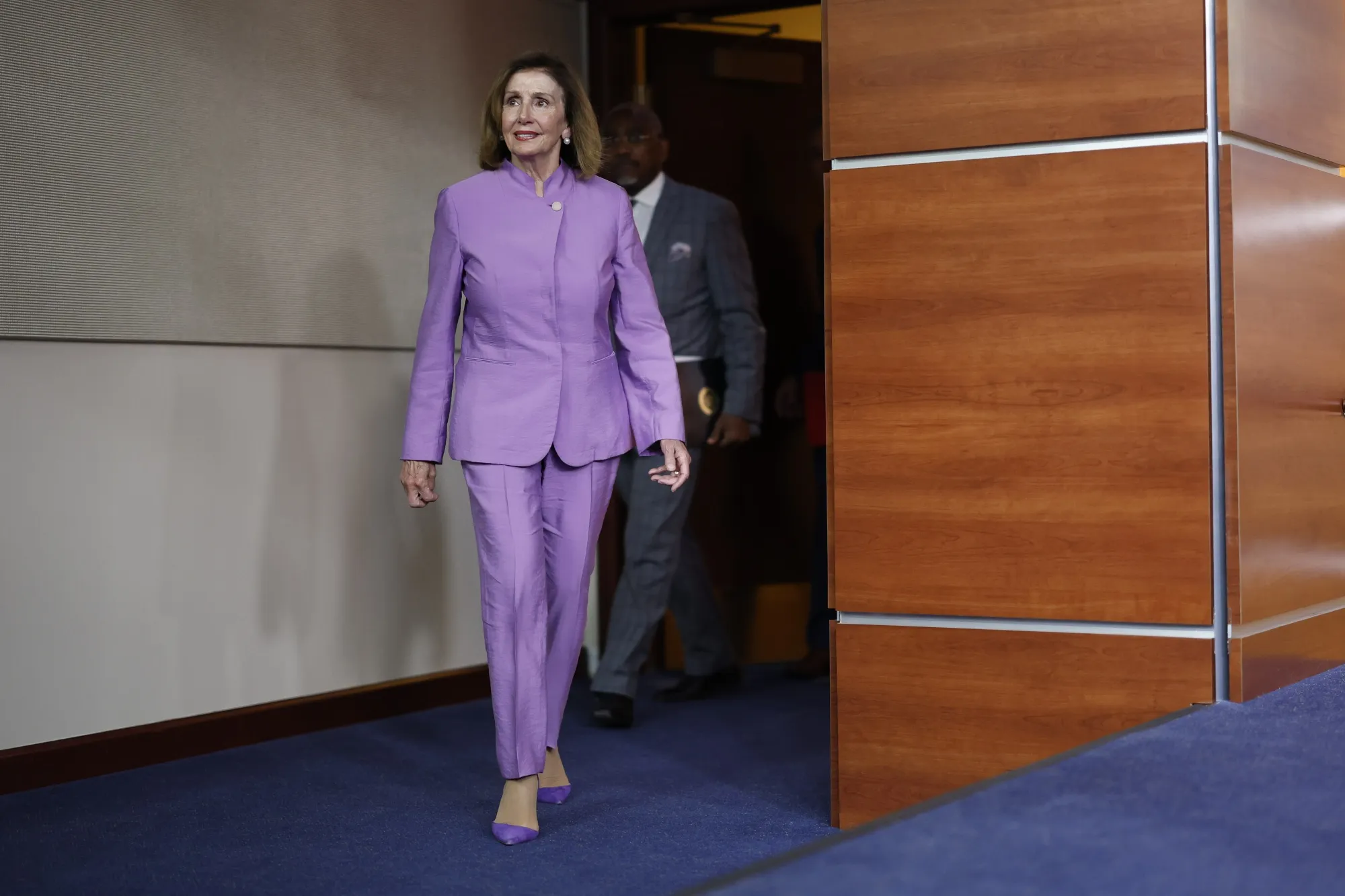 US House Speaker Nancy Pelosi in 2022 after returning from her visit to Taiwan.