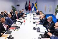 Trilateral meeting between Türkiye, Finland and Sweden - NATO Summit Madrid - Spain, 27-30 June 2022