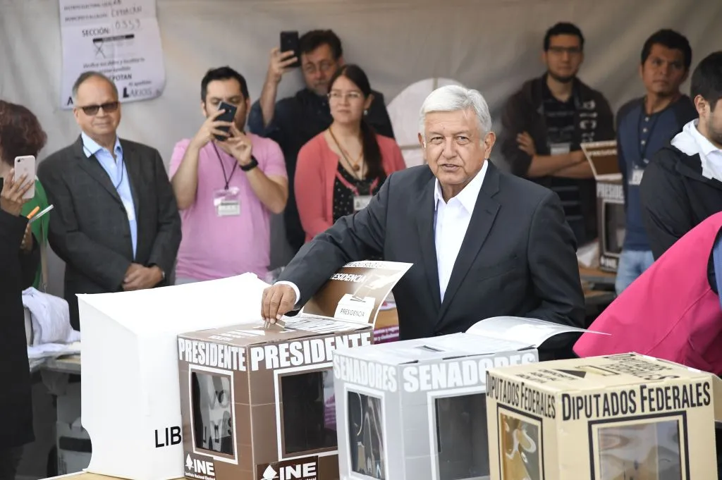 Andres Manuel Lopez Obrador,&nbsp;Mexico’s new president. Wonder who he voted for.