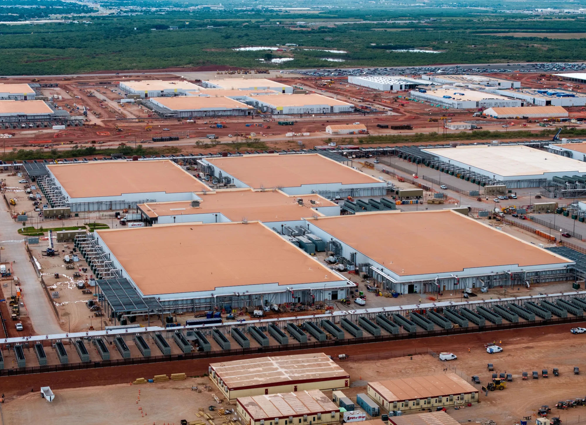 The Stargate AI data center under construction in Abilene, Texas, US.