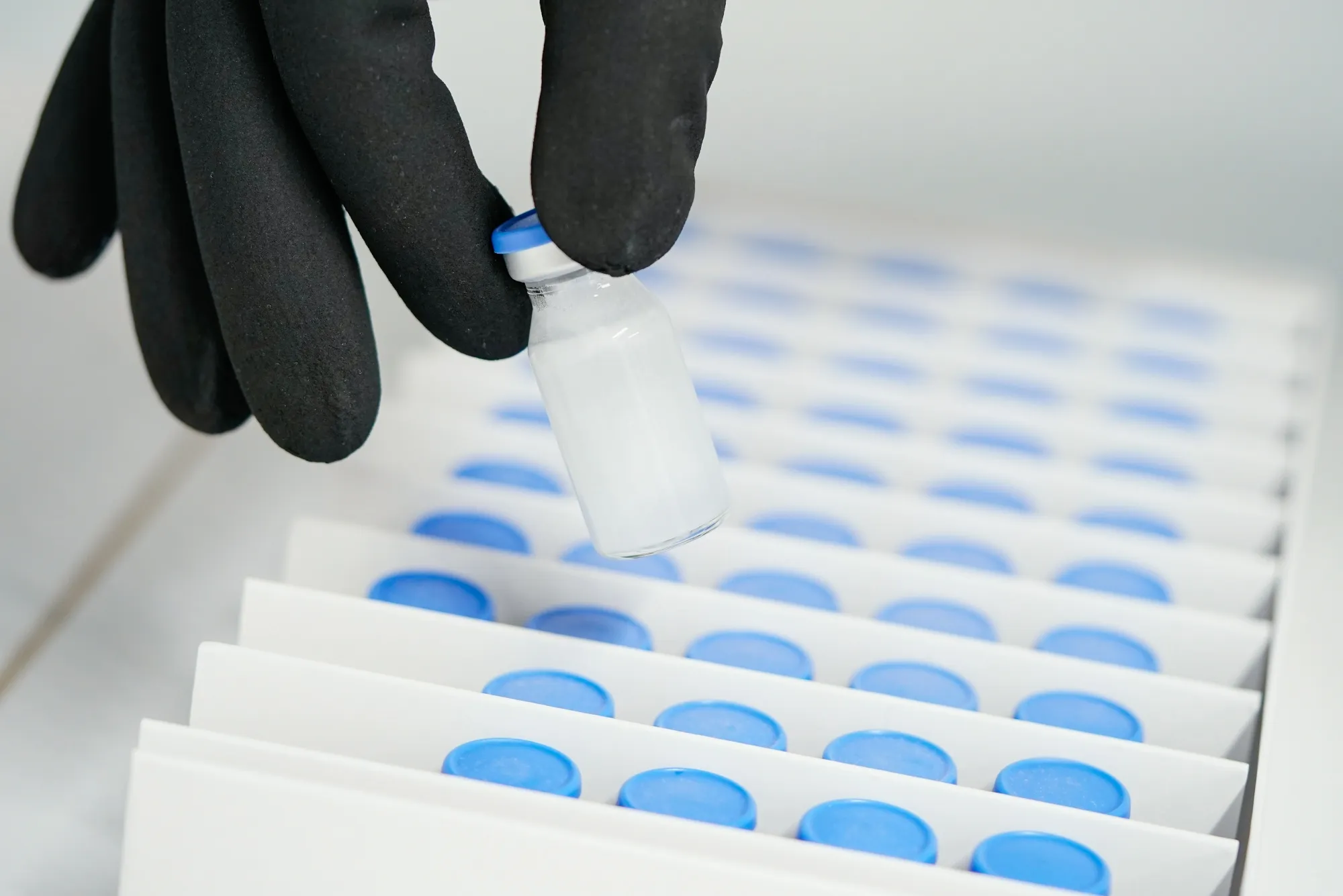 A vial containing the active ingredient of the product Elevidys.