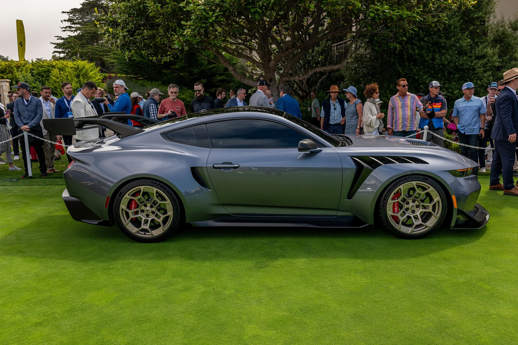 The Ford Mustang GTD&nbsp;on&nbsp;display&nbsp;during the 2023 Pebble Beach Concours d'Elegance.