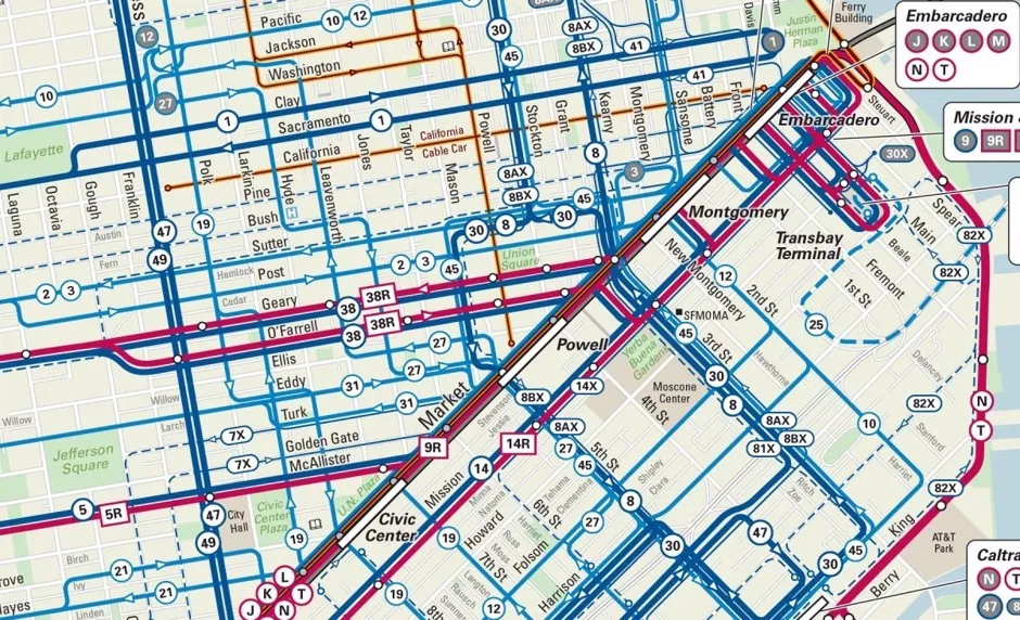 san-francisco-s-rider-friendly-transit-map-shows-bus-frequency-through-weighted-lines-bloomberg