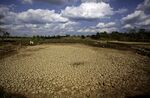 A pond is dried up due to an El Nino-induced drought in the Philippines in 2010.