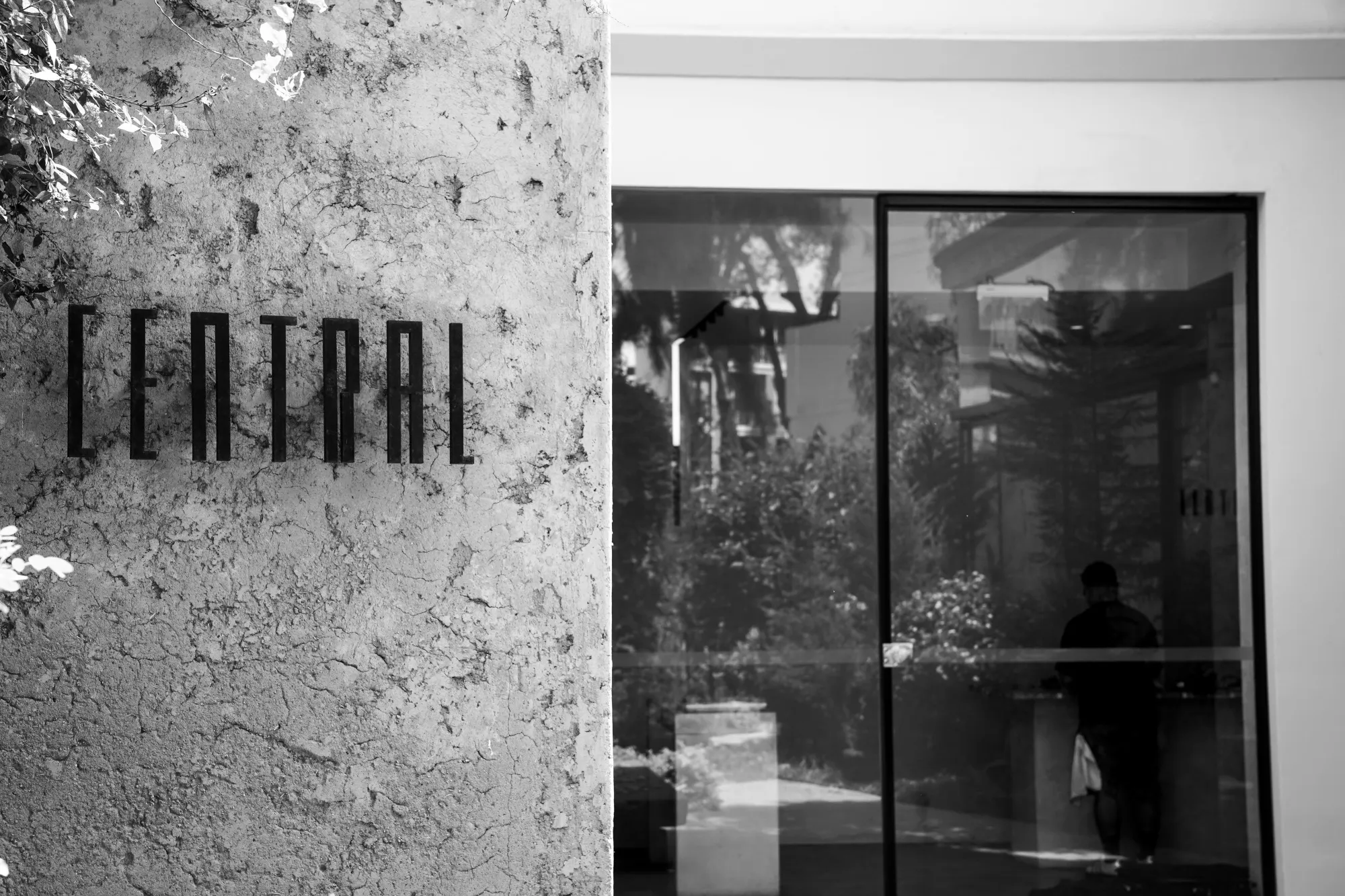 A black and white photo of Central in Lima, Peru.