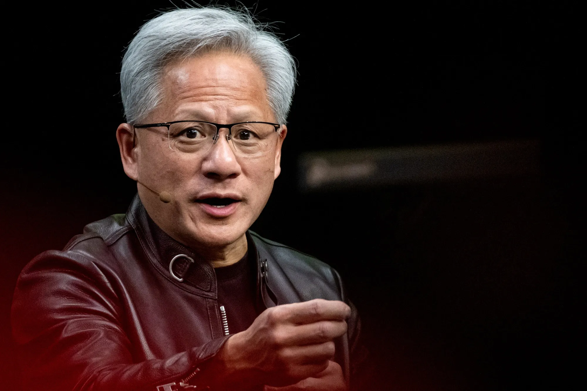 Nvidia CEO Jensen Huang speaking at the GTC conference in San Jose, California.