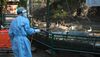 A caretaker disinfects the ducks' enclosure as a precaution against Bird Flu at a zoo in Jaipur on Jan. 11.