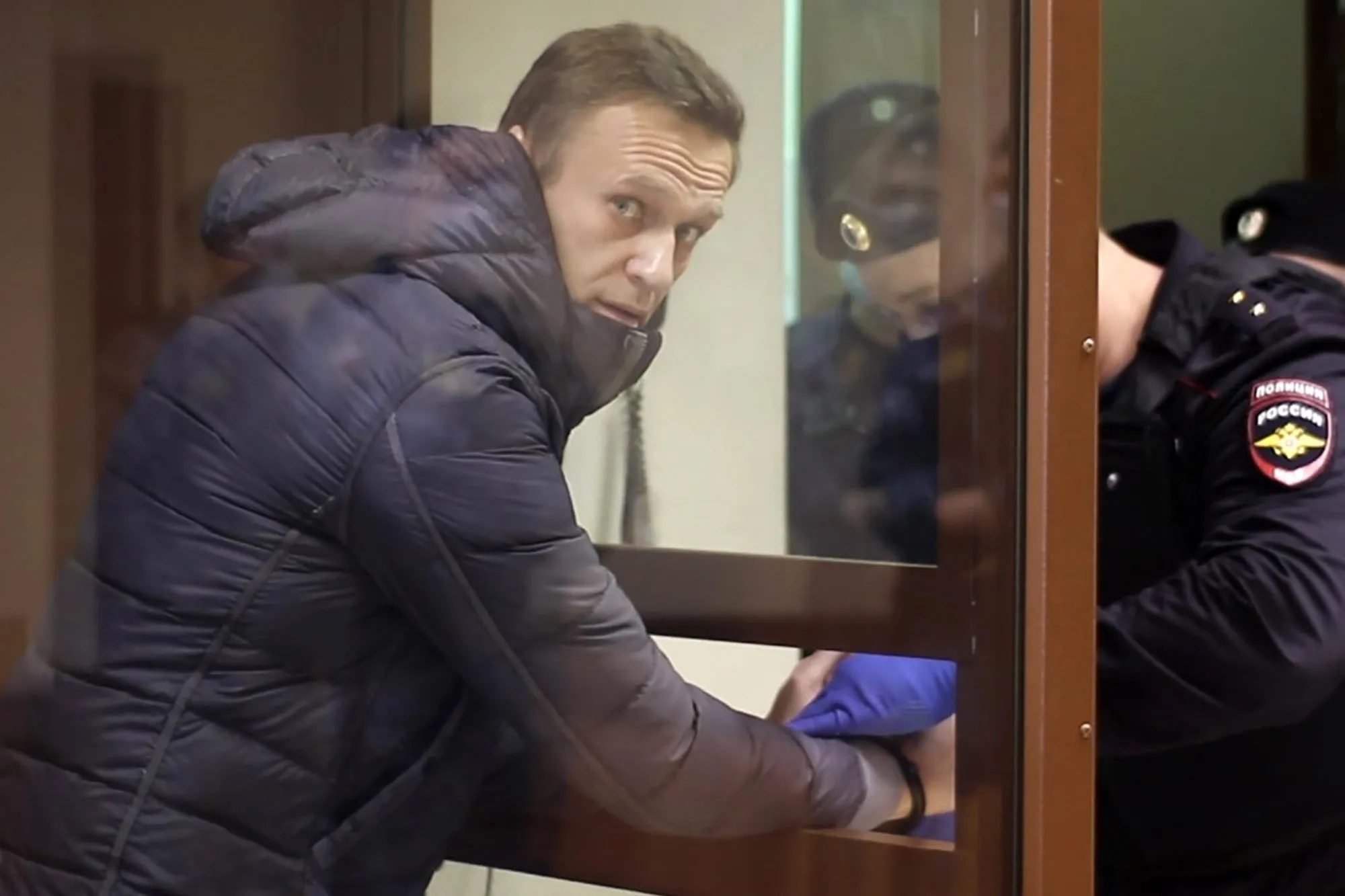 Alexei Navalny during an offsite hearing of the Moscow City Court into his appeal against the court ruling, Feb. 20.