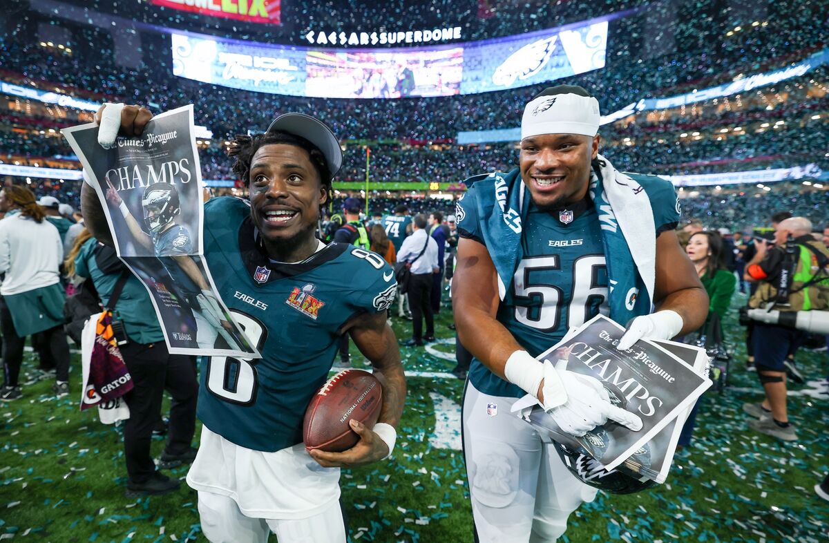 Eagles deny the Chiefs a Super Bowl three-peat with dominant defense in a ...