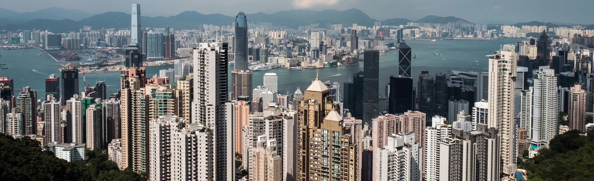 Hong Kong Skyline at the Peak as Asia Shares Extend Relief Rally
