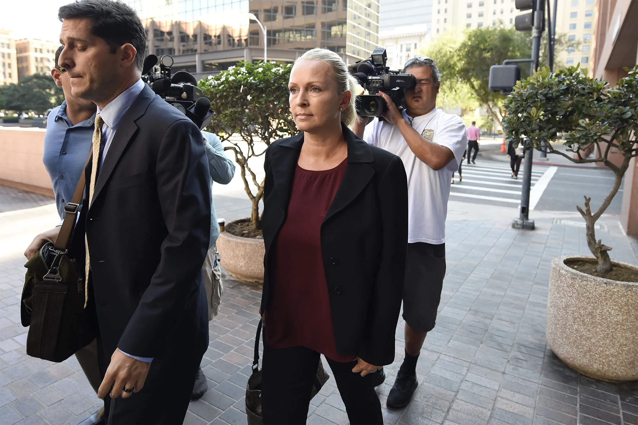 Margaret Hunter arrives for an arraignment hearing in San Diego, California on&nbsp;Aug. 23, 2018.