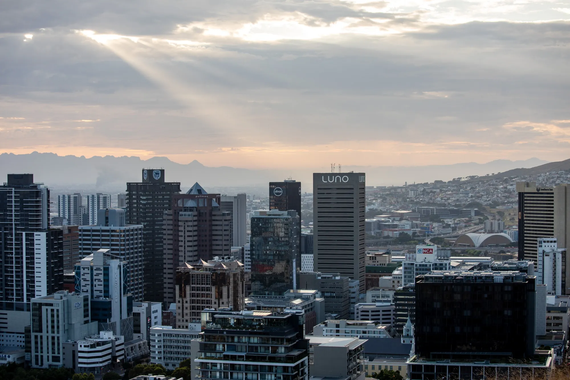 The financial district in Cape Town.