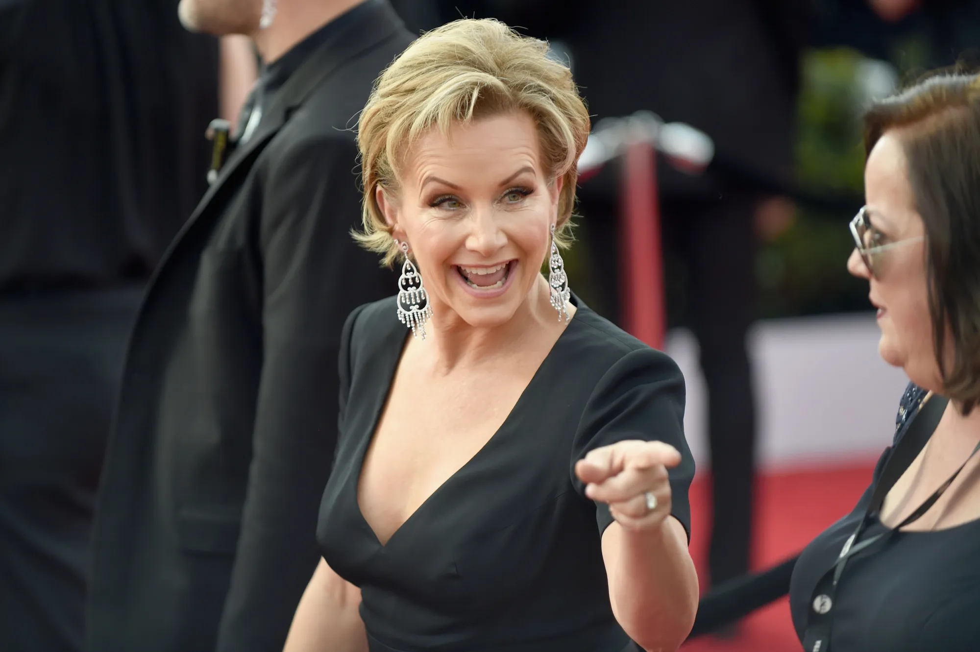 SAG President Gabrielle Carteris, who played a 15-year-old on "Beverly Hills, 90210" at the age of 29.
