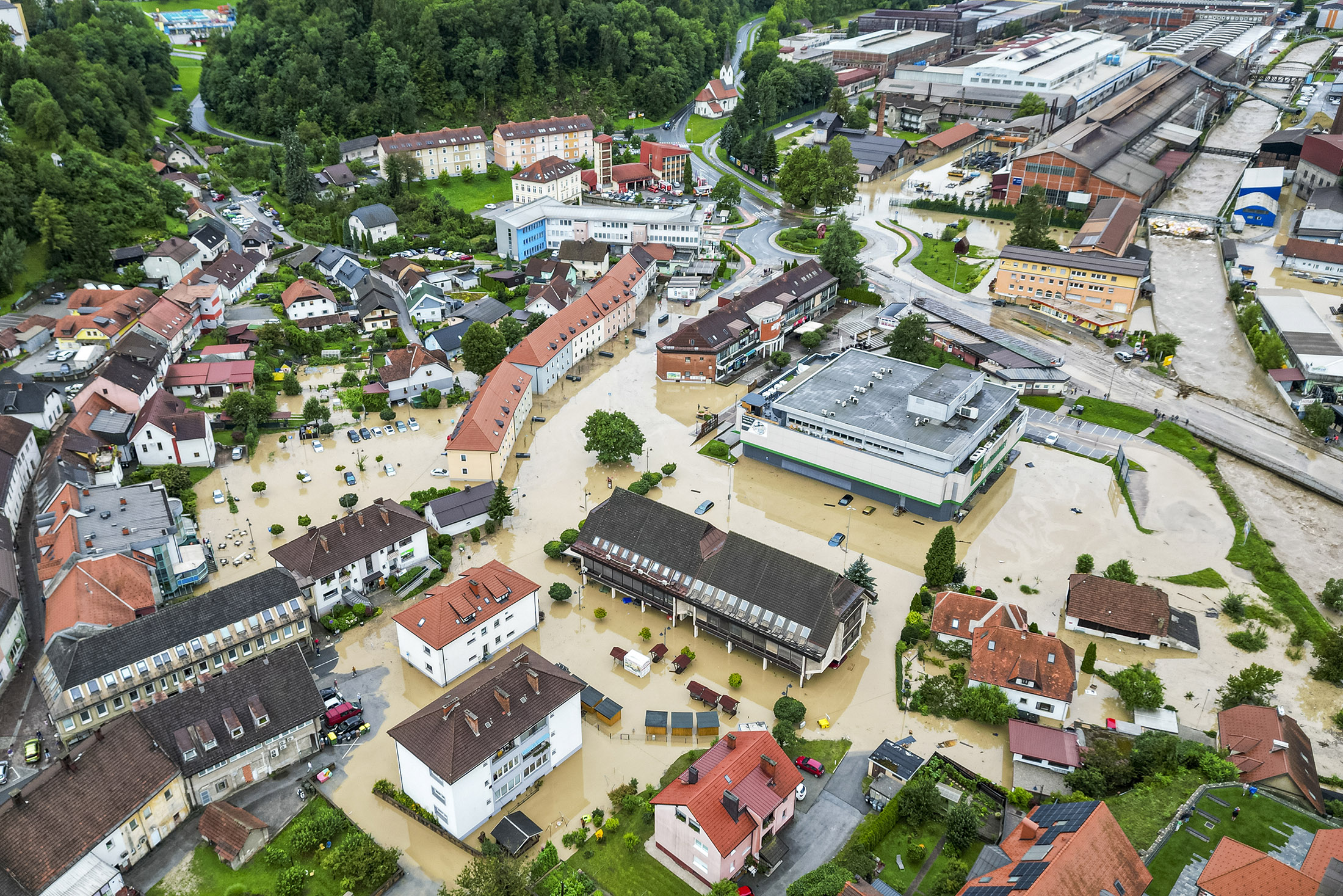 Part Of Slovenia Underwater As Record Floods Kill Several People 