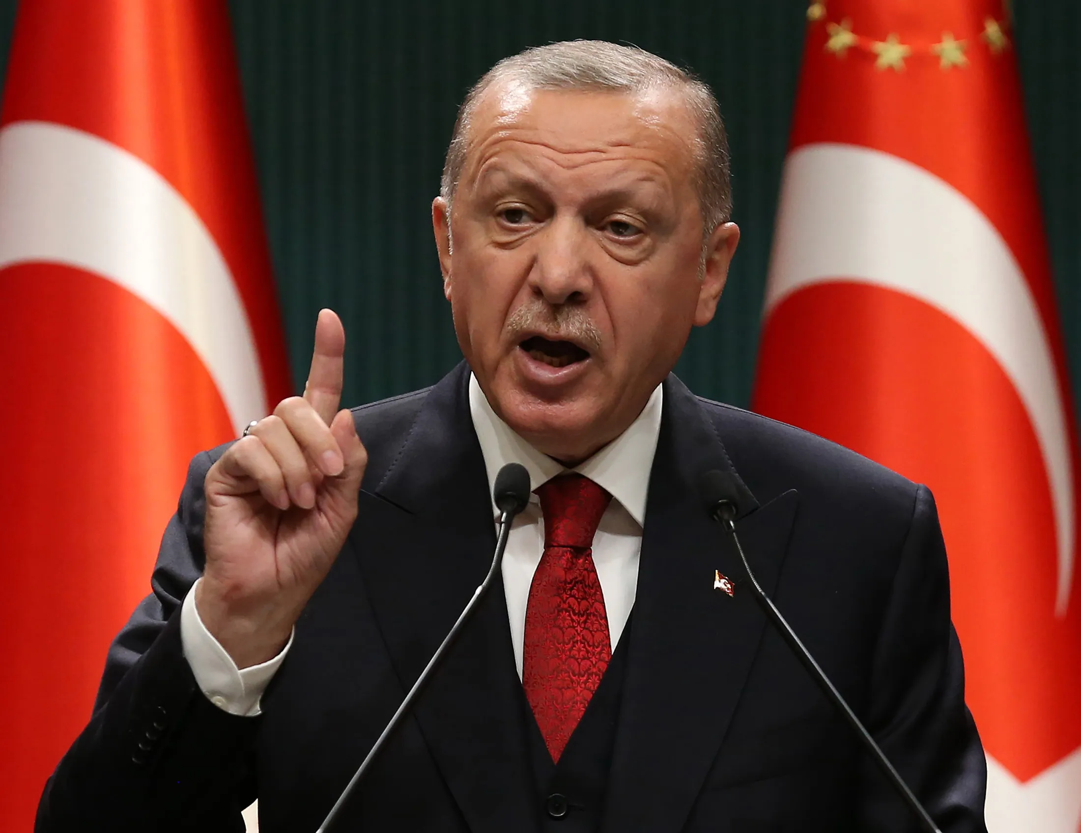 Recep Tayyip Erdogan&nbsp;in Ankara, Turkey, on Sept. 21.