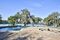 The house overlooks an 80 acre lake.