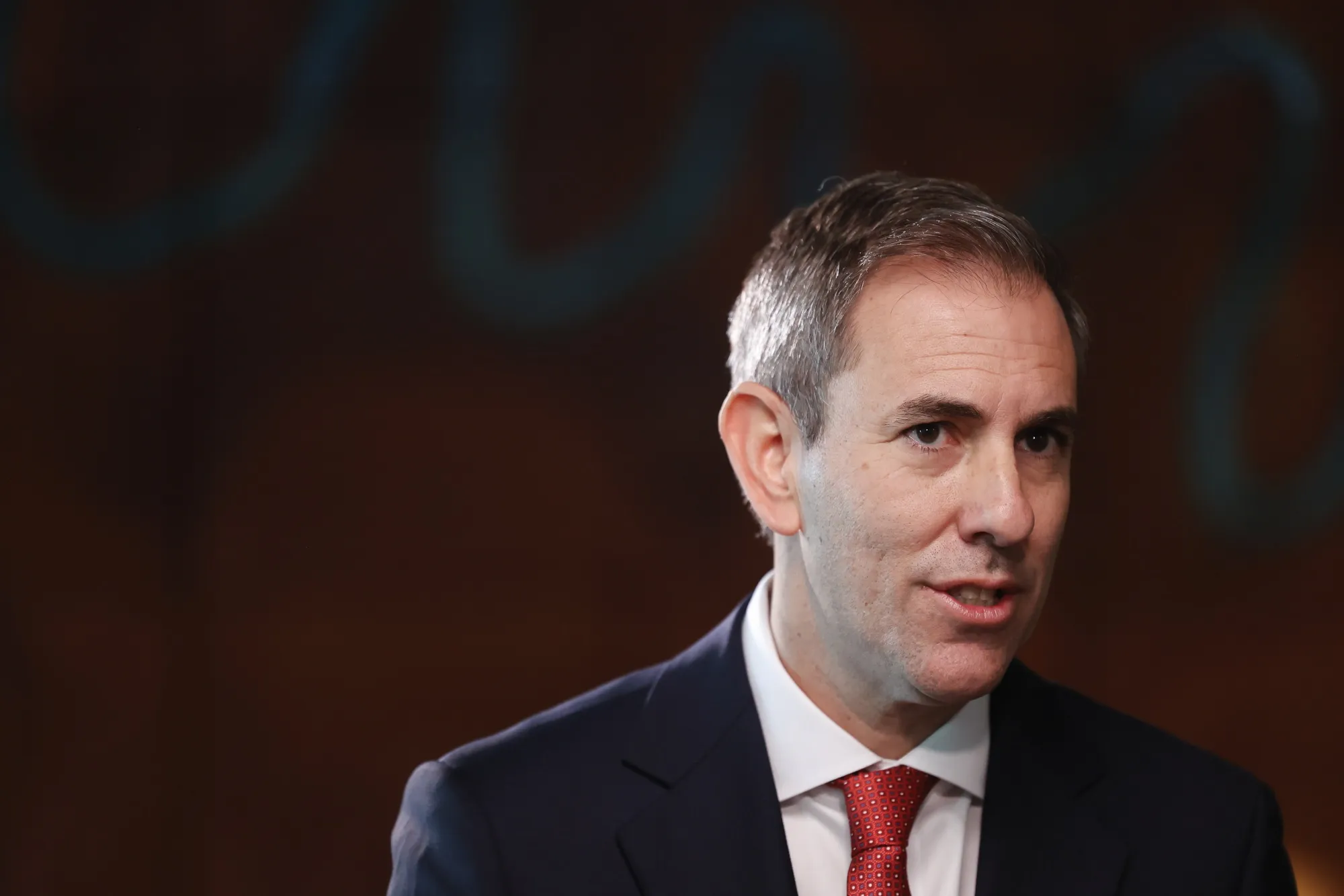 Jim Chalmers, Australia’s treasurer, during a Bloomberg interview at Parliament House in Canberra, Australia, on Sunday, May 10, 2026.