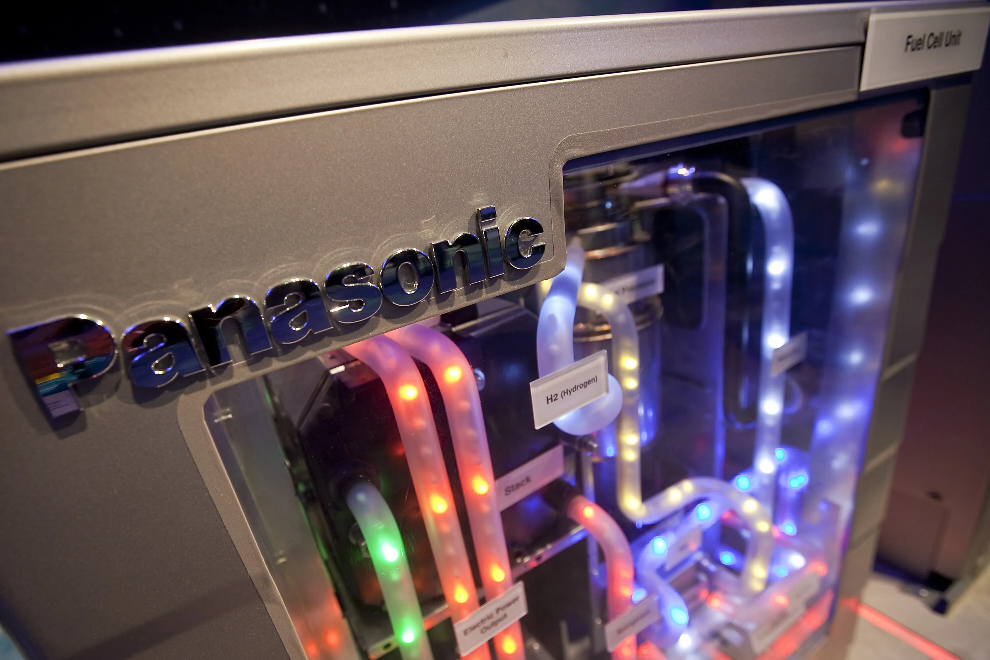 A Panasonic Corp. residential fuel cell unit.
