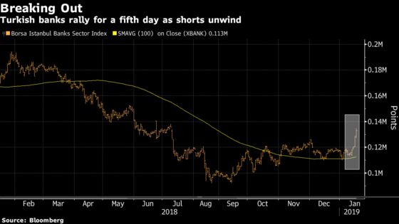 Turkish Bank Stocks Start 2019 With a Fighting Comeback Rally