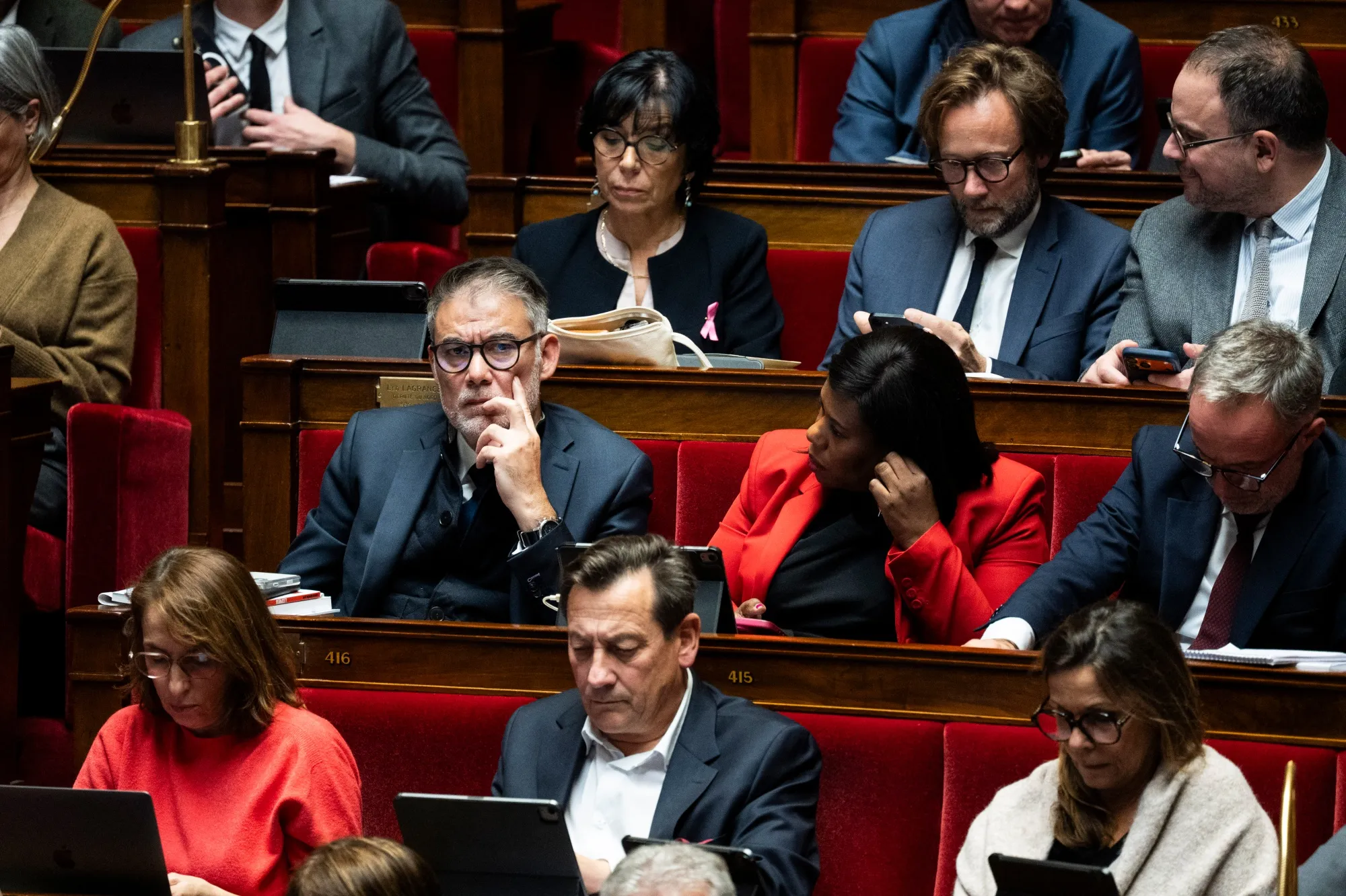 Olivier Faure during a debate on the government budget&nbsp;at the National Assembly in Paris, on Oct. 25.