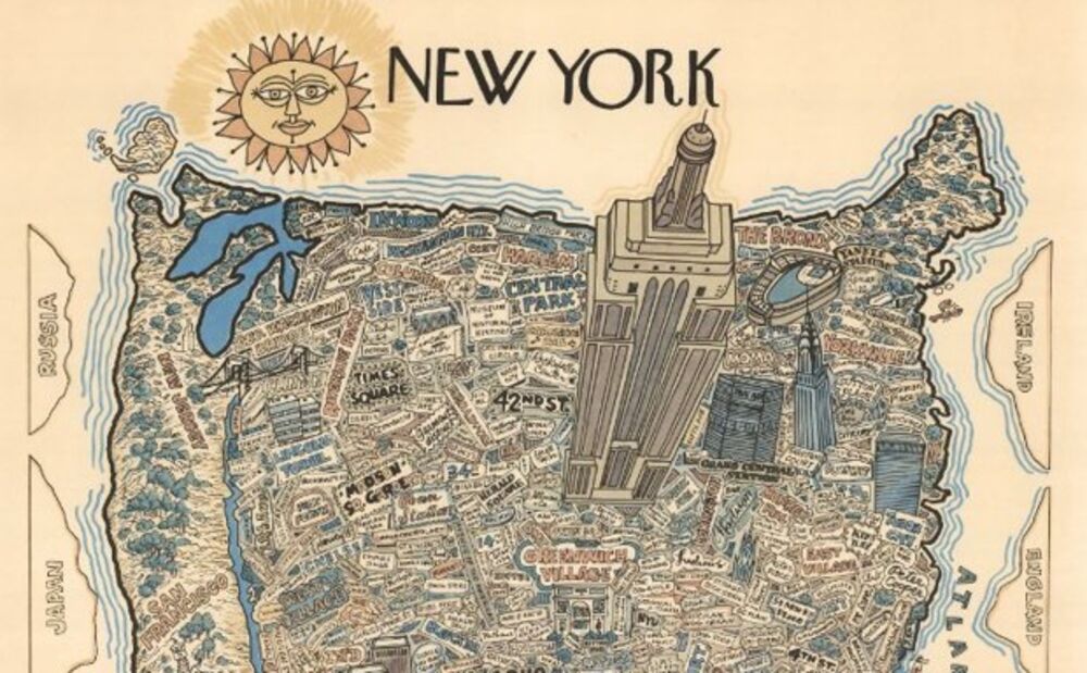 relates to A New Yorker's Delightfully Stereotypical Map of America