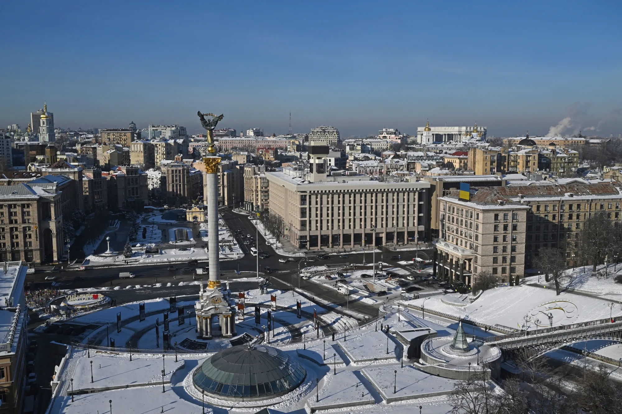 Independence Square&nbsp;in Kyiv, Ukraine on Jan. 20.