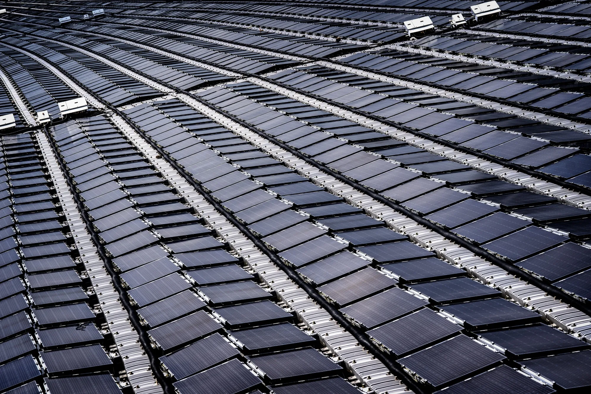 A floating solar plant in Singapore.