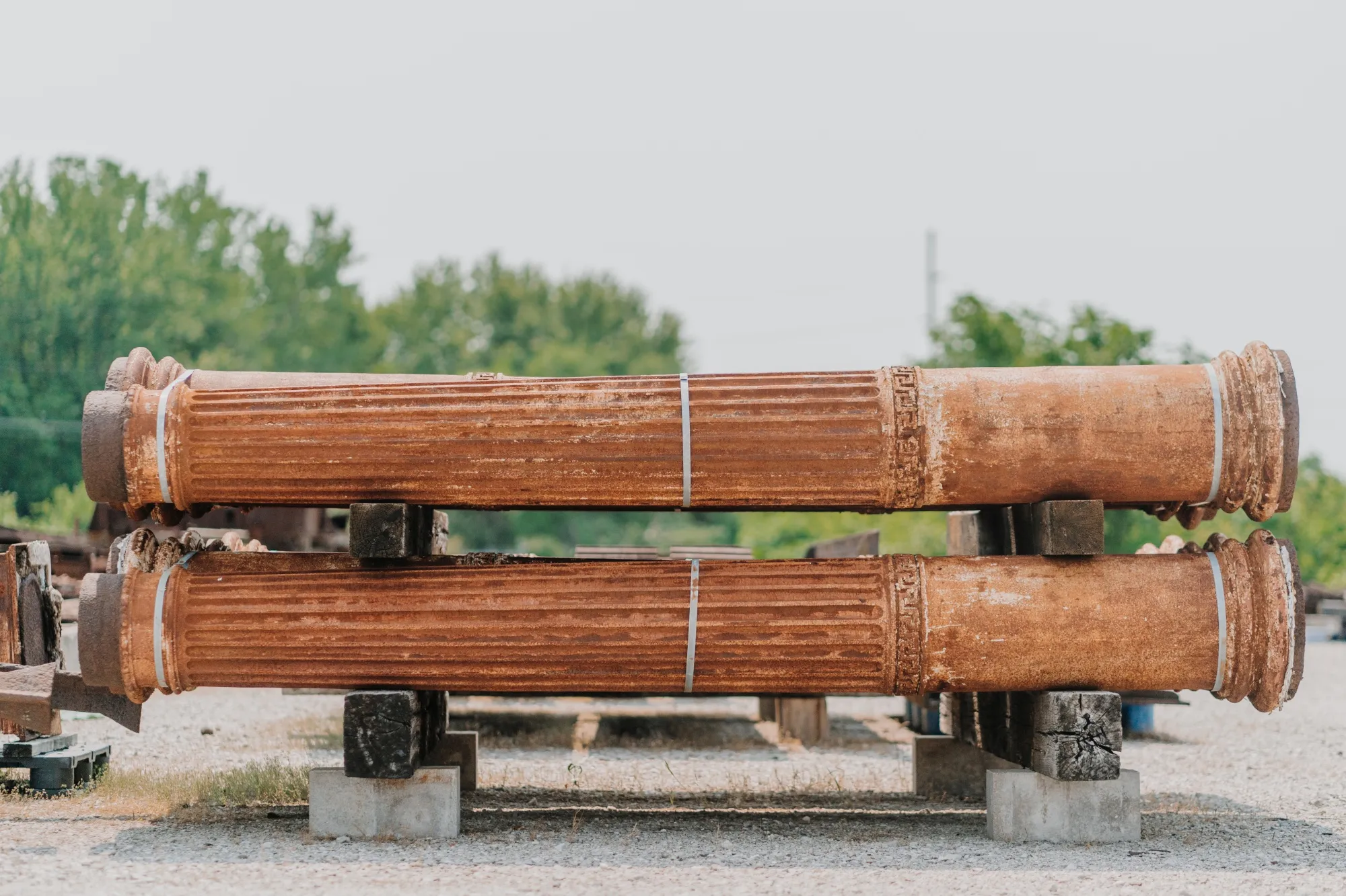 These cast-iron columns once supported the front porch of the Clemens House, a now-demolished St. Louis mansion. Now they’re in the collection of the National Building Arts Center.