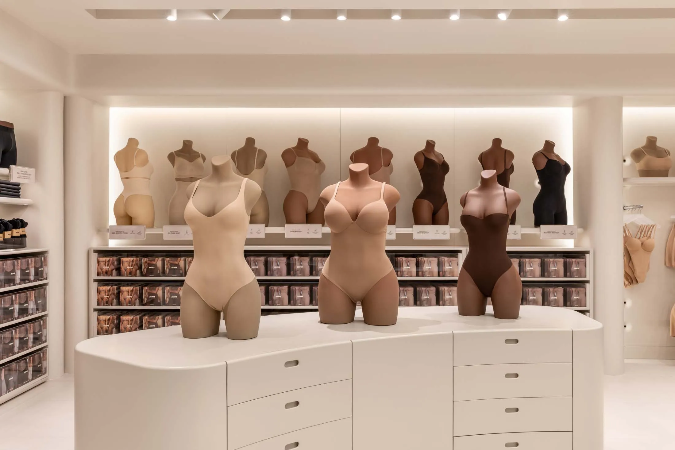 Some Skims customers credit the clothing company’s wide range of sizes and skin tones for its success.