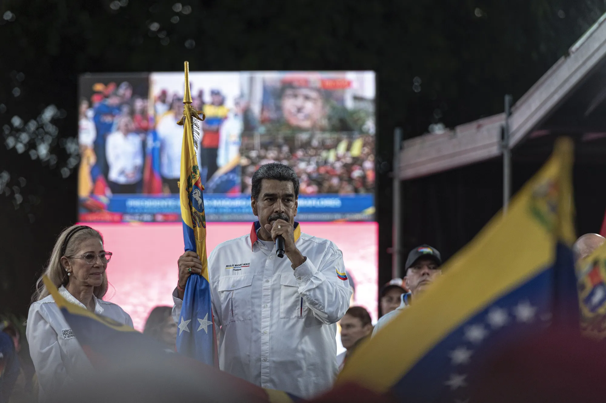 Nicolas Maduro speaks to supporters during a rally in Caracas on Aug. 3.