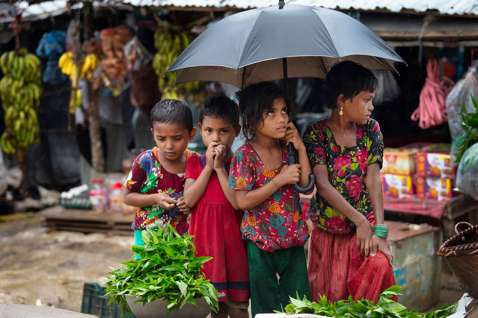 Rohingyas&nbsp;at&nbsp;the Unchiprang refugee camp, Cox's Bazar, Bangladesh.
