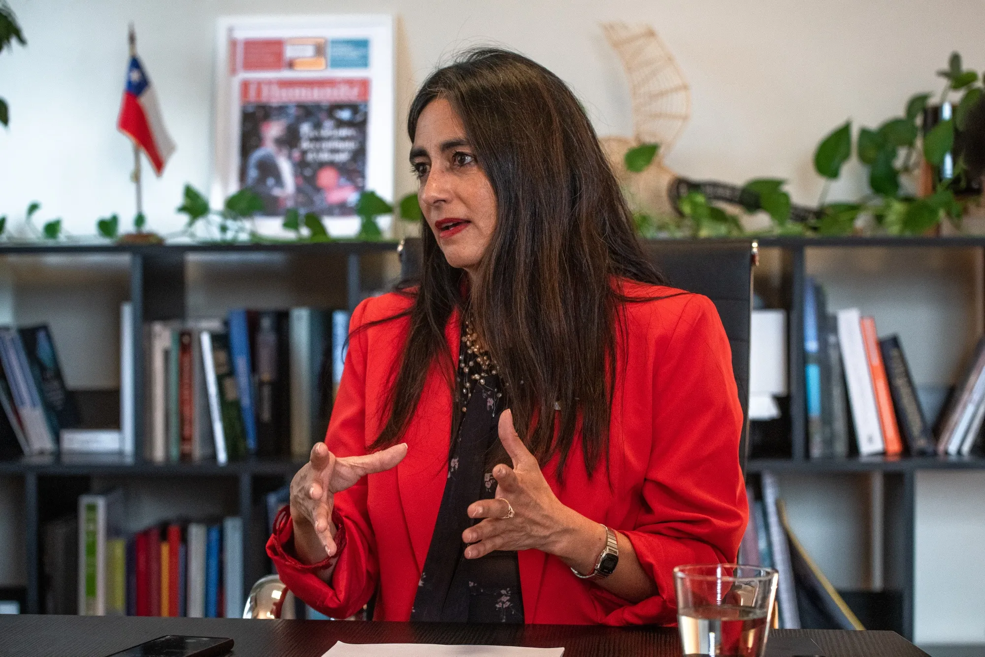 Claudia Sanhueza speaks during an interview in Santiago on Oct. 4.